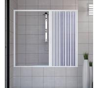 MAMPARA DE BAÑERA PUERTA NICHO PLEGABLE DE PVC COLORES PERSONALIZADOS LATERAL