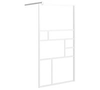 Mampara De Ducha Accesible Vidrio Esg Blanco 100x195 Cm Vidaxl