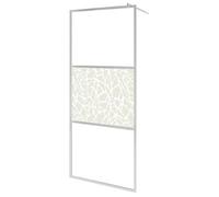 Mampara De Ducha Accesible Vidrio Esg Diseño Piedras 140x195 Cm Vidaxl