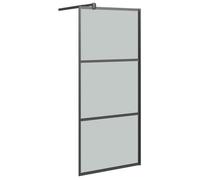 Mampara De Ducha Accesible Vidrio Esg Oscuro Negro 90x195 Cm Vidaxl