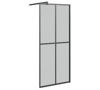 Mampara De Ducha Accesible Vidrio Templado Oscuro 80x195 Cm Vidaxl
