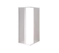 MAMPARA DE DUCHA ANGULAR PLEGABLE PVC BLANCO 110X110 CM H 185 APERTURA CENTRAL