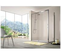 Mampara de ducha con puerta corredera de 195 cm de cristal templado CU607 Kassandra - 76 a 79 cm / 151 a 156 cm