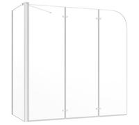 Mampara De Ducha De Vidrio Templado Transparente 120x69x130 Cm Vidaxl
