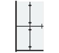 Mampara De Ducha Plegable Vidrio Esg Esmerilado 110x190 Cm Vidaxl