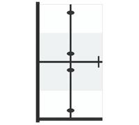 Mampara De Ducha Plegable Vidrio Esg Medio Esmerilado 70x190 Cm Vidaxl