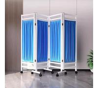 Mampara de privacidad Plegable, mampara médica de privacidad de 4 Paneles con Ruedas, Separador de ambientes para Sala de hospitalización/salón de Belleza/Centro de Salud, Separador de puert