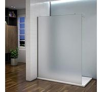 Mamparas de Ducha Panel Fijo Cristal esmerilado Antical 8mm - Barra2 140cm - 120x200cm