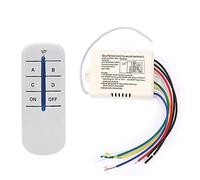 Mando a distancia inalámbrico para interruptor de pared, 1/2/3/4 vías, encendido/apagado, 220 V, receptor de luz de pared digital, emisor de mando a distancia con pilas