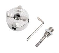 Mandril de cuatro mordazas Z011A de aleación de zinc, mandril giratorio de 4 mordazas con rosca X1 para mini tornos, envergadura 12-65 mm exterior/1,8-56 mm interior (A)