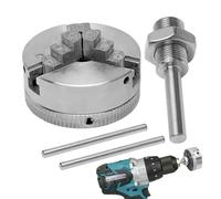 Mandril de desplazamiento: pinza de torno de metal ajustable de mandíbulas, componente de sujeción de aleación de zinc robusto, portabrocas autoalineables de profesional, herramienta
