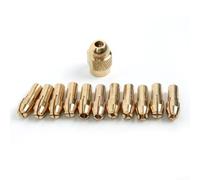 Mandril de precisión de latón, 12 piezas, rosca M8 x 0,75 | 12 tamaños de 0,5 mm a 3,2 mm, juego ideal para taladrar y fresar precisos, material de latón duradero