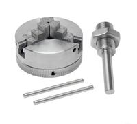 Mandril de torno de cuatro mandíbulas Z011A Abrazadera autocentrante manual para mini tornos, mandíbulas reversibles 12-65 mm externas 1.8-56 mm internas, acero de alto carbono para torneado de metal