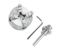 Mandril de torno de cuatro mordazas Z011A con varilla de conexión, abrazadera autocentrante manual para mini taladro y trabajo de madera metálica, rango interno externo de 12-65 mm, 1.8-56 mm