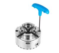 Mandril de tres mordazas φ96 mm para torno, mandíbula de 40 Cr, rango de sujeción 32 - 81 mm, mandril rosca interior M33 x 3,5, para tornos de madera y pequeños talleres de madera