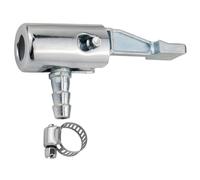 Mandriles de aire resistentes con bloqueo de flujos cerrados con adaptador de clip, portabrocas de neumáticos de 1/4 pulgadas para inflador de neumáticos, medidor de presión