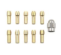 Mandriles Para Herramientas Rotativas 11 unids/set Mini portabrocas de latón brocas 0,5-3,2mm 4,3mm reemplazo tuerca tornillo vástago for juego accesorios herramientas rotativas