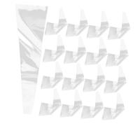 Manga Única Rosa, Bolsas de Embalaje para Floristería, 100 Piezas | Plástico Transparente, Estilo Minimalista y Elegante, para Aniversario y Ramos Individuales