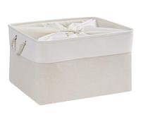 Mangata Caja de almacenamiento, cesta de almacenamiento de tela gruesa con asas y cordón para ropa, estantes, armario, hogar (XXL, 1 unidad)