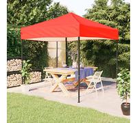Mangloder - Carpa plegable para fiestas, color rojo, 2 x 2 m, marco de acero, con tejido Oxford impermeable 210D, resistente a la intemperie, toldo para jardín, terraza, camping y celebraciones