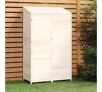 Mangloder - Cobertizo de madera maciza de abeto blanco, 102 x 52 x 174,5 cm, cobertizo de jardín para guardar herramientas, cortacésped, bicicleta, cubo de basura, estable para exteriores con soporte