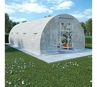 Mangloder - Invernadero de 18 m², 600 x 300 x 200 cm, de malla de polietileno con marco de acero galvanizado, invernadero con 8 ventanas y puerta para tomates, plantas, hortalizas y protección de