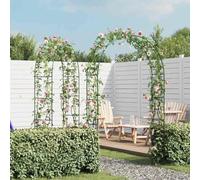Mangloder Juego de 2 arcos de jardín para rosas de hierro, color verde oscuro, 140 x 39 x 240 cm, independiente para plantas trepadoras, terraza, entrada y paso decorativo al aire libre