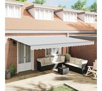 Mangloder Marco de toldo ajustable antracita 5 x 3 m de acero, accesorios para toldo, pieza de repuesto, fijación, soporte, manivela, motor para jardín, terraza, sombra exterior y protección solar