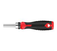 Mango de destornillador de trinquete de 1/4 pulgadas con punta magnética, conductor bidireccional de acero Cr-V aislado para trabajos eléctricos, color amarillo y negro (170 mm rojo)