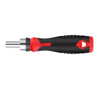 Mango de destornillador de trinquete de 1/4 pulgadas, punta magnética de acero Cr-V con agarre aislado para rotación izquierda y derecha en tareas eléctricas de bricolaje