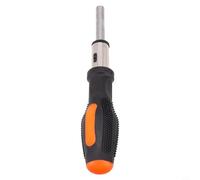 Mango de destornillador de trinquete recto de 1/4 pulgadas, herramienta de extensión de llave hexagonal de agarre ergonómico para reparación de bricolaje, mantenimiento automotriz, construcción de