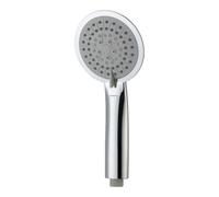 Mango de ducha anticalcareo moderno 3 funciones en cromo, ergonómico de ABS, dimensiones ø10,8 x 3,6 x 24 cm para baño y ducha diaria