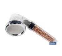 Mango de ducha iónica con esferas minerales tres funciones modelo relax