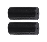Mango de goma de repuesto para carretilla de mano, tubos redondos, cubierta de agarre antideslizante, accesorios de carrito de transporte de jardín, negro, 114 mm-122 mm de longitud, paquete de 2 (122