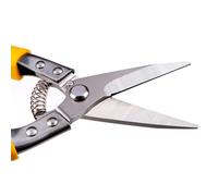 Mango de PP Tijeras para Chapa Metálica Amarillo Rectas | Acero Inoxidable, Corte Recto y Firme, Resorte Autoajustable, para Taller y Jardinería, Uso Manual