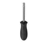 Mango Giratorio de 1/4 de Pulgada para Vasos, Acero Cromado | Mango Ergonómico Antideslizante, Diseño Recto sin Carraca, para Bits Cuadrados y Tareas de Taller
