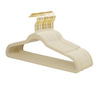 ManGotree Perchas de Terciopelo con Gancho Dorado Giratorio de 360°, Perchas de Fieltro Antideslizantes para Trajes, Percha ultrafinas Que ahorran Espacio para Chaquetas, suéteres, Camisas, Vestidos