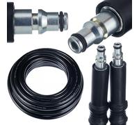 Manguera de alta presión de 10 m compatible con AR Blue Clean/Michelin/Black+Decker/Mac Allister/Makita/Stanley - Conexión rápida | 200 bar | Refuerzo de nylon | Capa protectora de PVC | Accesorios