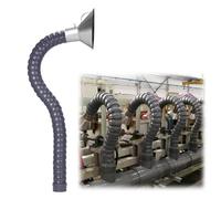 Manguera de conducto industrial para extracción de humos, flexible para extracción de humo y polvo, tubo de brazo aislado, manguera extractora de aire de 100 mm, 8 m, recogida eficaz del polvo