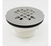 Manguera de drenaje de ducha de PVC con cubierta de malla de acero inoxidable construida para soportar el drenaje en instalaciones de ducha de acrílico y fibra de vidrio (plateado)