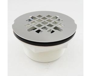 Manguera de drenaje de ducha de PVC con cubierta de malla de acero inoxidable construida para soportar el drenaje en instalaciones de ducha de acrílico y fibra de vidrio (plateado)