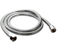 Manguera de ducha Ibenzoa® de 1,5 metros – Acabado en acero inoxidable, protección contra dobleces, conexión universal de 12 pulgadas con conector de latón, tubo interior no tóxico y resistente a la p