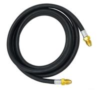 Manguera de gas inerte para soldadura MIG TIG de argón y helio - 5/8 UNF-18RH Tubo de goma de alta presión 300PSI Línea de regulador flexible (10 pies)