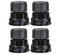 Manguera de jardín de 3/4 pulgadas GHT macho a 1/2 pulgada NPT hembra adaptador de PVC con sello de goma para conexión de grifo al aire libre, negro (4 piezas)