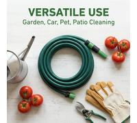 Manguera de jardín de PVC con conector rápido de plástico, de 15 metros, para el cuidado del jardín