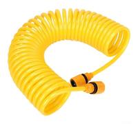 Manguera de jardín en espiral retráctil Manguera de riego de resorte expandible ligera para material EVA, conectores de latón, tubo antitelescópico para uso en exteriores (15 metros)