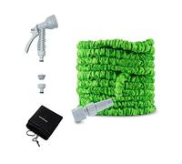 InnovaGoods Manguera de jardín extensible 30m con pistola 7 chorros, bolsa y adaptadores 1/2" y 3/4"