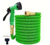 Manguera de jardín Flexible, tubo de riego de jardín, doble látex, alta presión, lavado de coches, suministros de riego verde