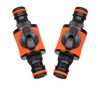 Manguera de jardín igual de 16MM, accesorio de válvula de cierre, adaptador de grifo de tubo de plástico, junta rápida para riego, lavado de coches, 1 ud./2 uds. 2pcs
