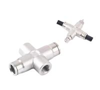 Manguera de nebulización de alta presión de 9,52mm, conector rápido, boquilla de nebulización, adaptador de Metal para conector y acoplamiento de extremo de tubería 2 piezas 1/8 quick straight double
